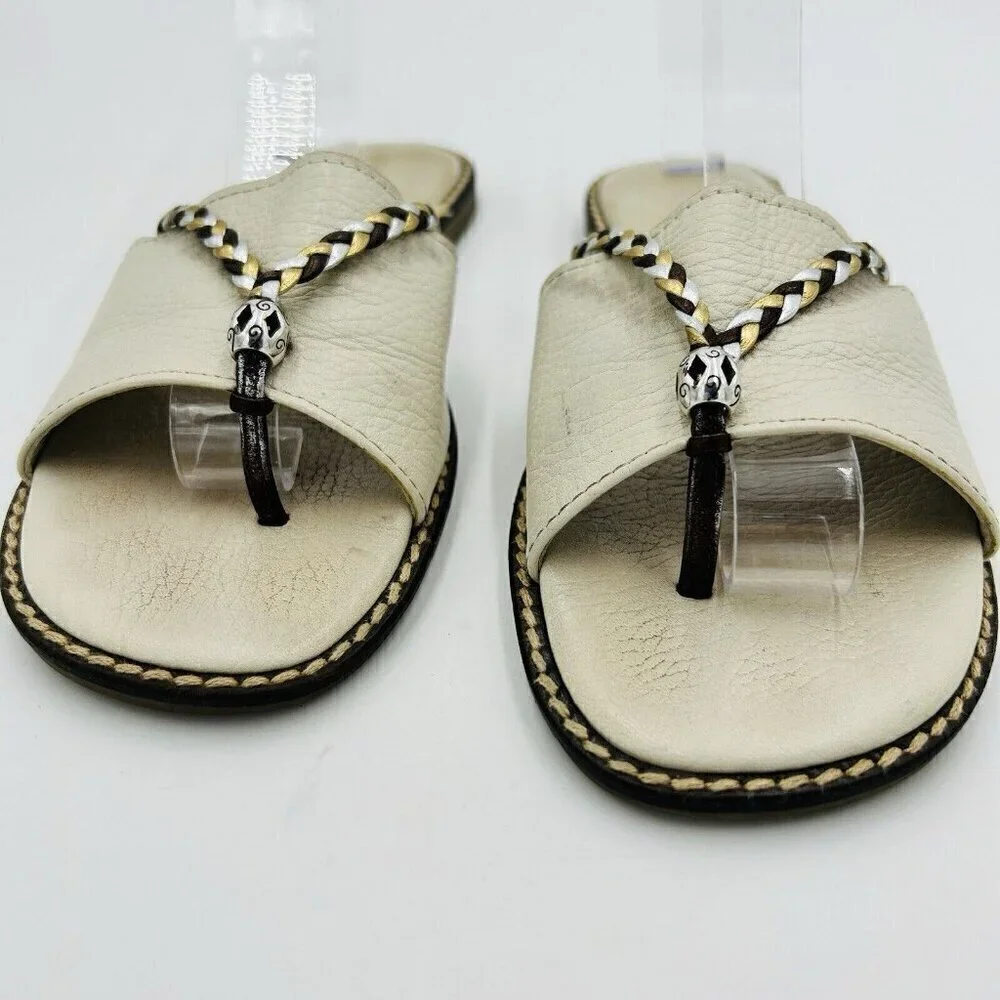Brighton ivory leather